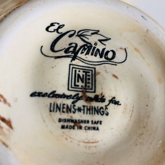 EL CAMINO Linens & Things hand painted dishes - Picture 7 of 7